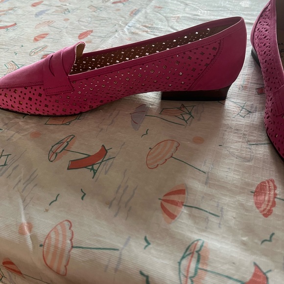 Pink Women's Loafers real leather (suede) handcrafted in Italy size 38 - Picture 7 of 14